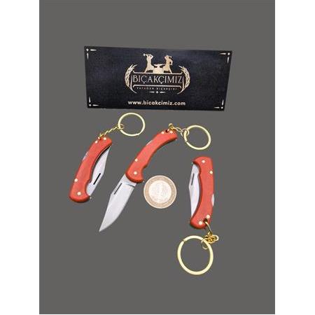 El Yapımı Kilitli Anahtarlık Mikarta Minik Çakı HM583