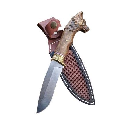 Kurtbaşlı Pirinç Balçaklı 25 cmlik Bıçak