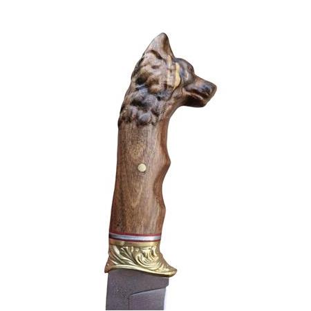 Kurtbaşlı Pirinç Balçaklı 25 cmlik Bıçak