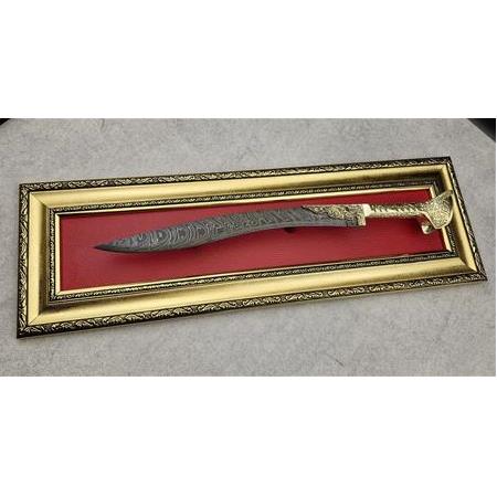 Yatağan Palası Minyatür Damascus  35 cm   Pirinç Kabza HM584