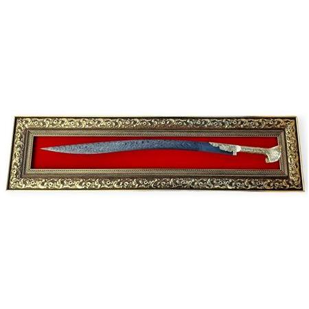 Yatağan Palası Damascus 75 Cm Tablolu Pirinç Kabza