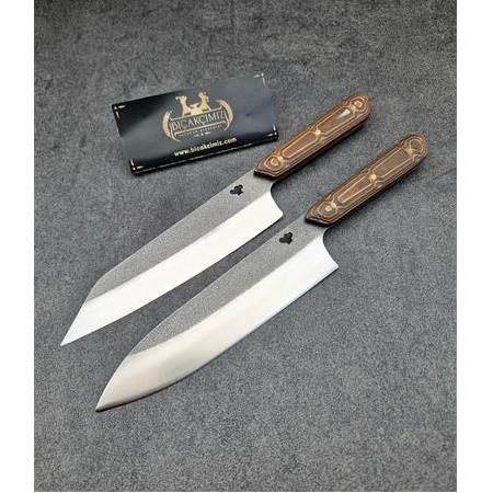 N690 El Yapımı Yekpare 2 'li Set Router İşleme Verzalit  Kabze Şef Bıçağı HM004