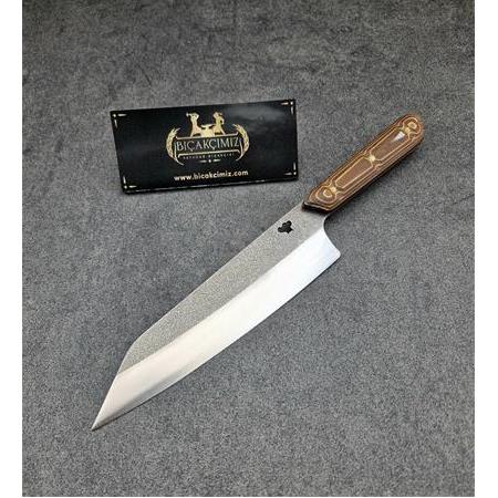 N690 El Yapımı  Puukko Krisadi Ceviz Kabze Şef Bıçağı HM006