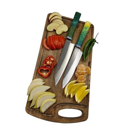 N690 El Yapımı  Puukko-Epoksi Şef Bıçağı HM033