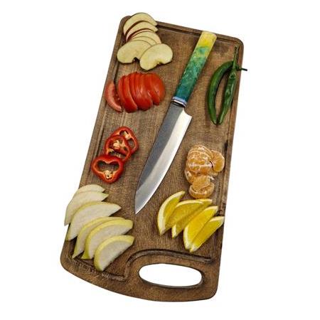 N690 El Yapımı  Puukko-Epoksi Şef Bıçağı HM033