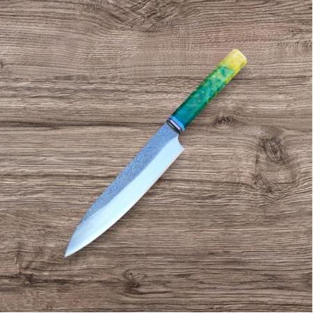 N690 El Yapımı  Puukko-Epoksi Şef Bıçağı HM033