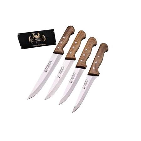 Mahirinox Dört'lü Ahşap Kasap  Bıçağı Seti