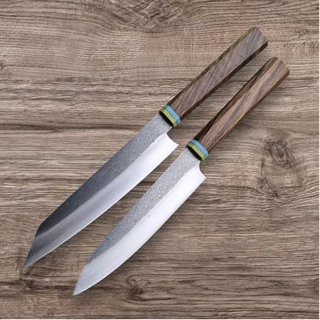 N690 El Yapımı Puukko 2 'li Set Ceviz Kabze Şef Bıçağı HM004