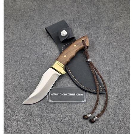 El Yapımı Ahşap Kabze Küçük Avcı J2 Çelik HM463