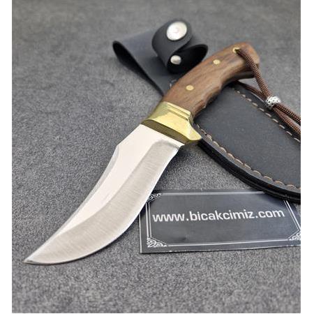 El Yapımı Ahşap Kabze Küçük Avcı J2 Çelik HM463