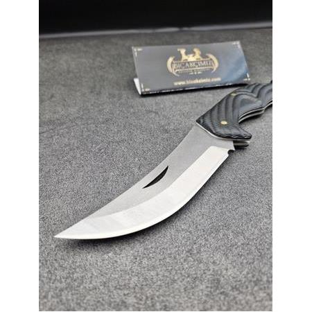 El Yapımı Kilitli Siyah Çakı Kompakt Kabze Battal Boy 4034 HM362