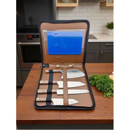 Yatağan MK Çantalı Profesyonel Verzalit Kabze Şef Bıçağı Seti HM123